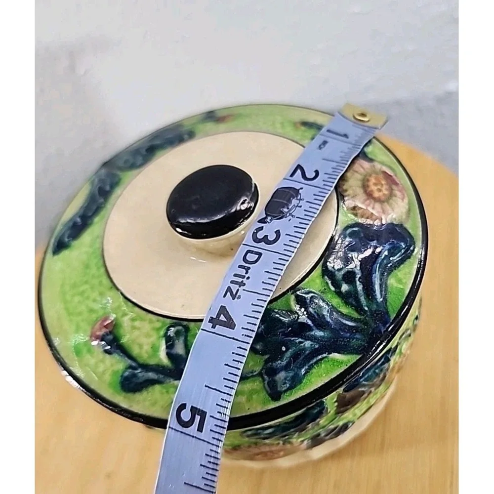 Vintage Marumon Wame Della‎ Robbia Canister W/lids - Japan